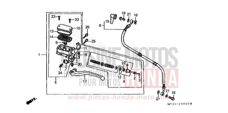 CLUTCH MASTER CYLINDER for Pan-European ABS PRARL ARDENT RED (R170D) from 1994